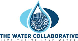 The Water Collaborative Logo showing a map of New Orleans within a water drop