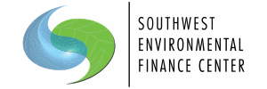 The SW EFC logo with two intertwined water drops, one blue and one green
